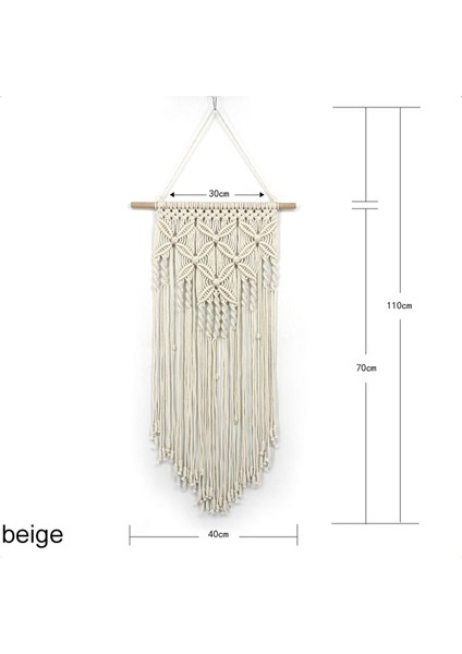 40 * 70 cm Dokuma Duvar Sanatı Boho Stil En Iyi Hediye Duvar Asılı Makrome Goblen Kelebekler Desen El Yapımı Ev Dekor | Dekoratif Gobiyeller (Bej) (Yurt Dışından) fiyatları
