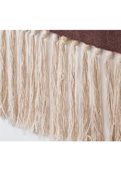 Püskül Goblen Makrome El Yapımı Dokuma Pamuk Keten Duvar Asılı Bez Nordic Sanat Goblen Boho Estetik Oda Dekorasyon | Dekoratif Gobiyeller (Yurt Dışından)