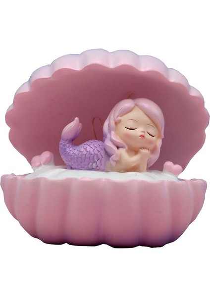 Mermaid Kabuk Yıldız Gece Lambası Küçük Gece Lambası Reçine Süslemeleri (Yurt Dışından)