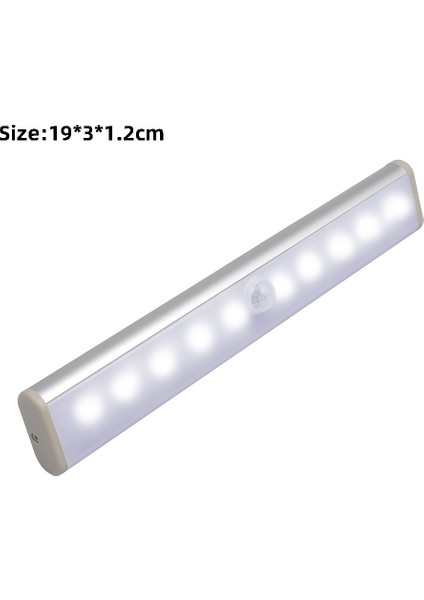 2 W 10LED Akıllı Insan Kızılötesi Sensör Ücretsiz 4 * Aaa Pil LED Gece Işık Dolabı Işık Duvar Işık Dolap Işığı (Sıcak Işık) (Yurt Dışından)