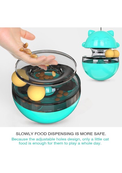 Dönen Kedi Oyuncaklar Sallanan Sızdıran Gıda Topu Komik Sopa Ayarlanabilir Snack Yavaş Gıda Interactive Dikkat Dikkat Etmek Bulmaca Oynamak | Kedi Oyuncakları (Sarı) (Yurt Dışından)