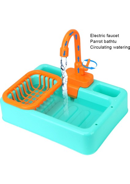 Papağan Kürek Havuzu Kuş Küveti Musluk Mutfak Playset Otomatik Papağan Küvet Duş Yüzme Havuzları Güvenli Kuşlar Oyuncak | Kuş Oyuncakları (Yurt Dışından) modelleri