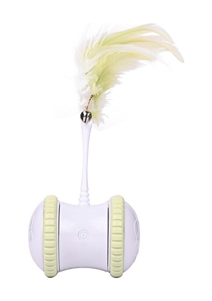 Akıllı Interaktif Pet Köpek Kedi Oyuncak LED Işık USB Şarj Glow Tumbler Pet 360 Derece Kendinden Dönen Top Oyuncak Pet Kedi Malzemeleri Için | Kedi Oyuncakları (Sarı) (Yurt Dışından)