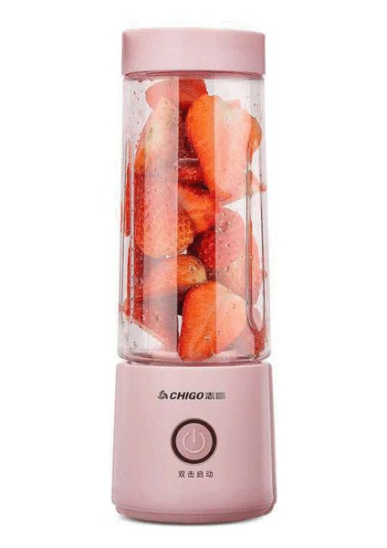 400 ml Taşınabilir Elektrikli Meyve Sıkacağı Ev USB Şarj Edilebilir Smoothie Maker Blender Makinesi Sporları Şişe Sıkışma Kupası | Sıkacaklar (Pembe) (Yurt Dışından)
