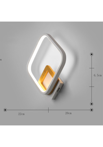 16W Başucu Lambası, Duvar Lambası, LED Duvar Lambası, Sıcak Koridor Yatak Odası Lambası, Oturma Odası Lambası, Duvar Lambası, Koridor Lambası (Sıcak Işık) (Yurt Dışından)
