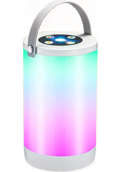 Leoeu Rgb Başucu Lambası, Sıcak Beyaz Işık ve ile Kısılabilir Atmosfer Masa Lambasırenk Değiştirme, USB Şarj Edilebilir LED Gece Lambası Yatak Odası, (Yurt Dışından)