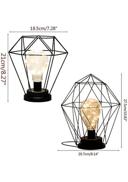 Lambalar Uzun Kafes Pille Çalışan Kablosuz Masa Lambası (Yurt Dışından)