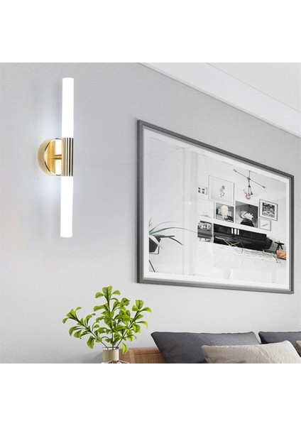 5 W Altın Duvar Lambası Yatak Odası Başucu Lambası Oturma Odası Arka Plan Duvar Aydınlatma LED Banyo Aynası Ön Lamba (Beyaz Işık) (Yurt Dışından)