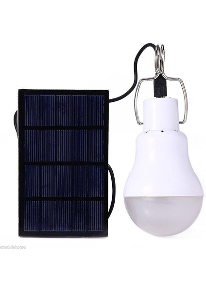 LED Lamba Tarafından Şarj Edilmiş Taşınabilir Güneş Enerjisi Lambası (Beyaz Işık) (Yurt Dışından)