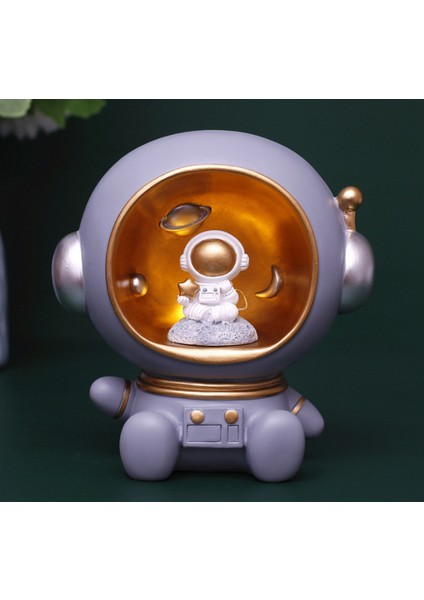 Astronot Spaceman Gece Işık Reçine Aksesuarları Işık Yaratıcı Masa Lambası Işık Hediye Çocuklar Için Bebek Çocuk Odası Dekorasyon | LED Gece Işıkları (Gri) (Yurt Dışından) modelleri