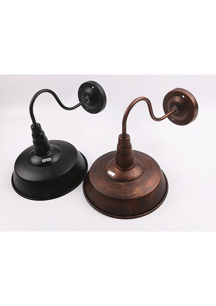 Retro Vintage Duvara Monte Lamba Loft Endüstriyel Pas Amerikan Tarzı Açık Kapalı Işık Armatür Koridoru Aisel Bar Su Geçirmez (Siyah Siyah) (Yurt Dışından) fırsatları