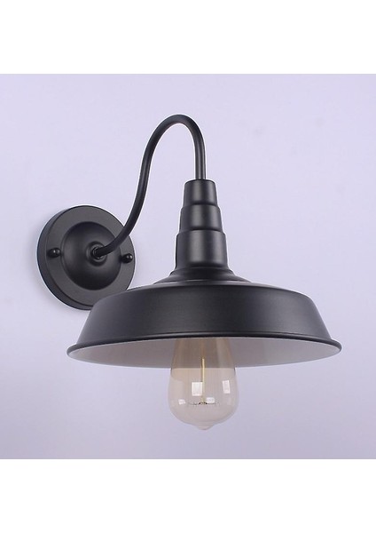 Retro Vintage Duvara Monte Lamba Loft Endüstriyel Pas Amerikan Tarzı Açık Kapalı Işık Armatür Koridoru Aisel Bar Su Geçirmez (Siyah Siyah) (Yurt Dışından) indirimleri