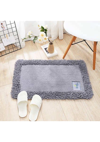 Basit Katı Renk Pamuk Şönil Banyo Mat Bitki Nakış Banyo Halı Süper Yumuşak Emici Kaymaz Banyo Paspas | Banyo Paspasları (40X60 Cm) (Yurt Dışından) fırsatları