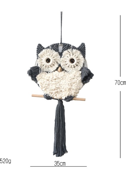 Goblen Duvar Asılı Bohemian El Yapımı Dokuma Baykuş Goblen Modern Boho Oturma Odası Yatak Odası Dekorasyon | Dekoratif Gobiyeller (Sarı) (Yurt Dışından)