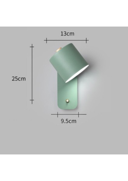 Macaron Duvar Lambası, 220 V E27 Başucu Lambası, Yatak Odası ve Oda Ön Göz Koruması Şalter ile Döndürülebilir, Greento Ampul Göndermek (Yurt Dışından)