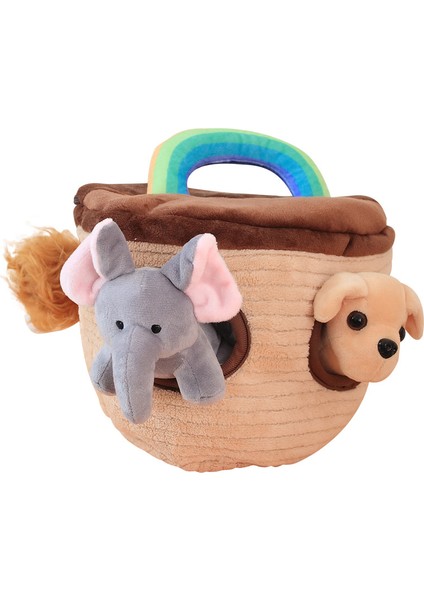 Play House Peluş Hayvanlar Ses Oyuncakları Taşıyıcı ile Hayvan Dolması Oyuncak Çocuk Eğitim Yumuşak Peluş Oyuncak Toddler Bebek Hediyesi | Doldurulmuş ve peluş Hayvanlar (Yurt Dışından)