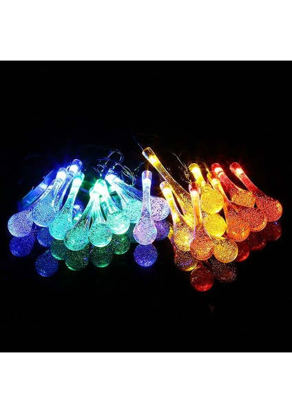 LED Güneş Su Damla Dize Işık Noel Partisi Bahçe Ağacı Dekoratif Için (Yurt Dışından)