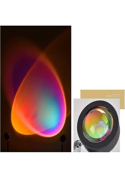 Gece Işıkları Ortam Aydınlatma LED Günbatımı Işık Günbatımı Işık Net Ünlü Fotoğraf Dolgu Işık Projeksiyon Lambası Günbatımı Kırmızı (Yurt Dışından)