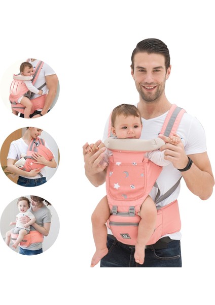 Ergonomik Bebek Taşıyıcı Bebek Çocuk Bebek Hipseat Sling Wrap Taşıyıcı Bebek Seyahat Tutun Bel Kemer Sırt Çantası Taşıyıcı Bel Dışkı | Sırt Çantaları ve taşıyıcılar (Pembe) (Yurt Dışından)