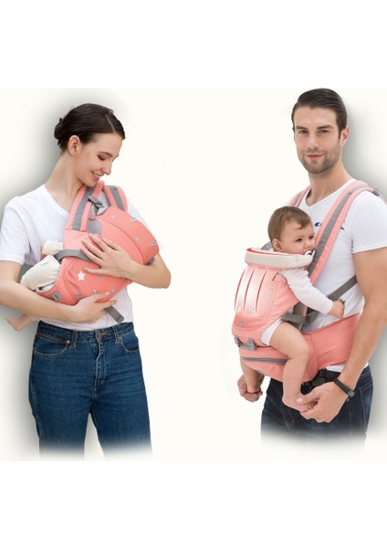 Ergonomik Bebek Taşıyıcı Bebek Çocuk Bebek Hipseat Sling Wrap Taşıyıcı Bebek Seyahat Tutun Bel Kemer Sırt Çantası Taşıyıcı Bel Dışkı | Sırt Çantaları ve taşıyıcılar (Pembe) (Yurt Dışından)