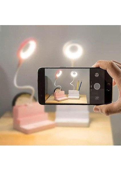 Lambalar 3 In1 LED USB Şarj Okuma Kitap Lambası Pembe (Yurt Dışından)