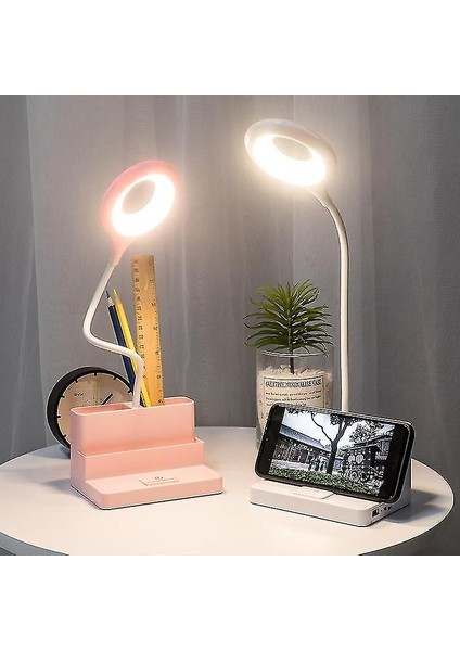 Lambalar 3 In1 LED USB Şarj Okuma Kitap Lambası Pembe (Yurt Dışından)