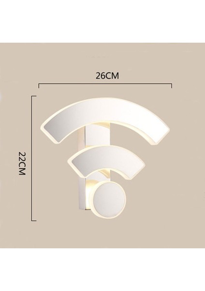 11 W Wifi Akrilik Duvar Lambası LED Beyaz Otel Koridor Lamba Yatak Odası Başucu Lambası (Beyaz Işık) (Yurt Dışından)