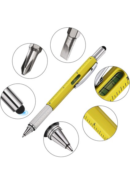 Ev Fixer Için 6-In-1 Çok Fonksiyonlu Kalem - Gümüş (Yurt Dışından)