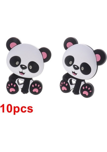 10 Adet Panda Silikon Bebek Diş Kaşıyıcı Bebek Diş Çıkarma Emzik Zincir Aksesuarları Diş Mönemi Gıda Sınıfı Kolye Yenidoğan Oyuncaklar | Bebek Dişçileri (Yurt Dışından)