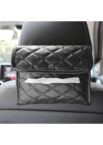 Araba Doku Kutusu Mikrofiber Deri Güneşlik Peçete Tutucu Şık Evrensel Doku Saklama Kılıfları Peçete Kutusu Kapak Seat Back B | Doku Kutuları (Yurt Dışından)