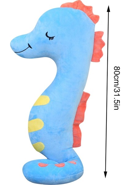 (Yeşil) 80 cm Dev Denizatı Peluş Oyuncaklar Renkli Yumuşak Doldurulmuş Peluş Bebek Kawaii Odası Dekor Karikatür Yastık Yastık Hediye Çocuklar Için | Peluş Yastıklar (Yurt Dışından)
