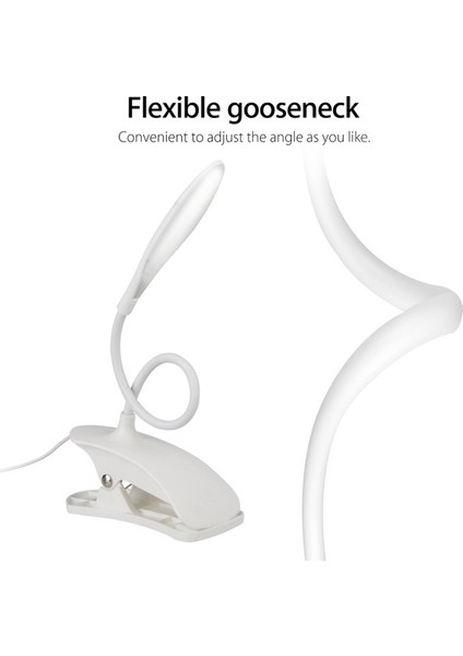 LED Okuma Işık, 14 LED Esnek Okuma Işık Klipsli Kelepçe Yatak Masa Masa Lambası Dokunmatik Sensör Ev Ofis Çocuk Öğrenci Için (Yurt Dışından)