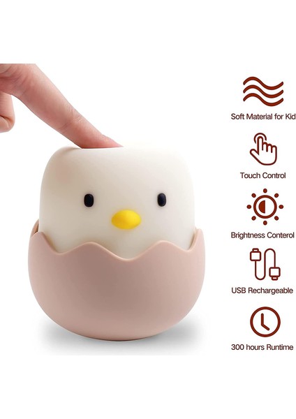 Bebek Piliç LED Gece Lambası (Beyaz) (Yurt Dışından) modelleri