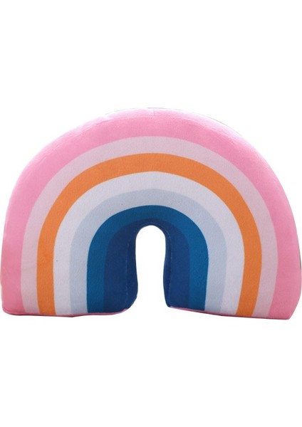 Çocuklar Gökkuşağı U Şekli Yastık Boyun Yastık Kafa Desteği Çocuk Uyku Peluş Oyuncak Yeni Oyuncaklar | Peluş Yastıklar (Pembe) (Yurt Dışından)