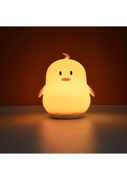 Penguen Müzik Lamba Oyuncu USB Karikatür Silikon Rgb Çocuklar Çocuklar Için LED Gece Işık Bebek Hediye | LED Gece Işıkları (Yurt Dışından)