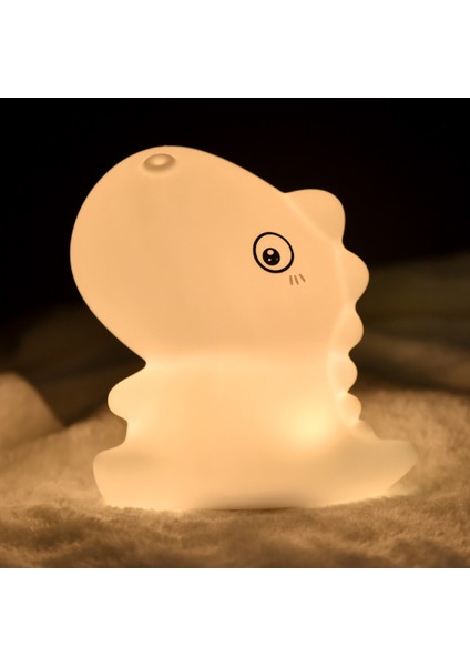Dinozor LED Gece Işık Dokunmatik Sensörü Renkli Karikatür Silikon USB Şarj Edilebilir Yatak Odası Başucu Lambası Çocuklar Için Çocuk Bebek Hediye | LED Gece Işıkları (Yurt Dışından)