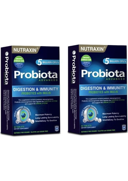 Probiyotik Desteği 60 Tablet - Advanced Probiota X2 Adet