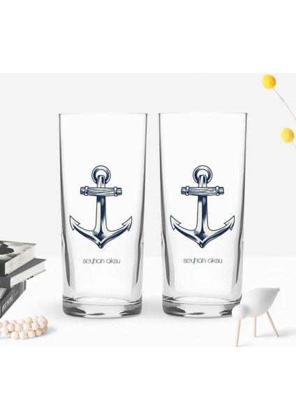 Kişiye Özel Çapa Tasarımlı 2’li Rakı Bardağı ve Meze Tabaklı Doğal Masif Ahşap Servis Sunum Tepsisi Model 1 modelleri