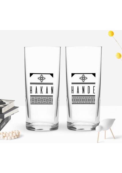 Kişiye Özel 2’li Rakı Bardağı ve Doğal Masif Ahşap Servis Sunum Tepsisi Model 21 modelleri