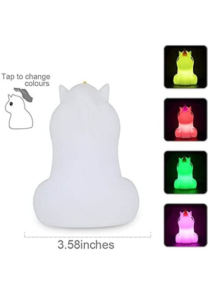 Kids Unicorn Gece Lambası, Sarılabilir Kreş Işık, Silikon LED Lamba (Yurt Dışından)