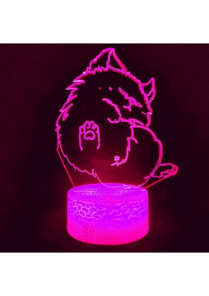 3D Kedi Gece Işığı Lambası İllüzyon Gece Lambası Işığı (Yurt Dışından)