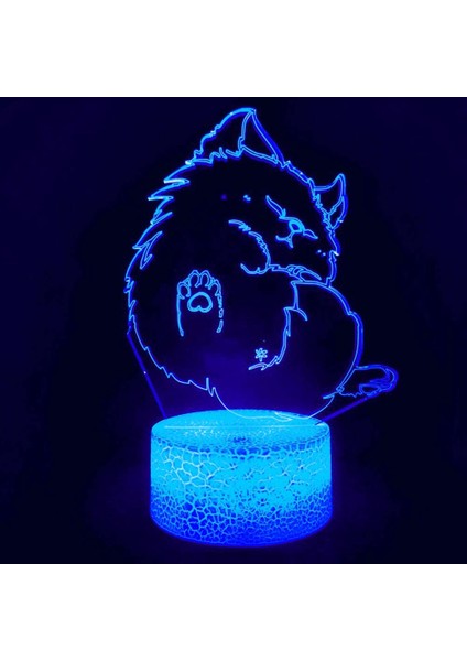 3D Kedi Gece Işığı Lambası İllüzyon Gece Lambası Işığı (Yurt Dışından)