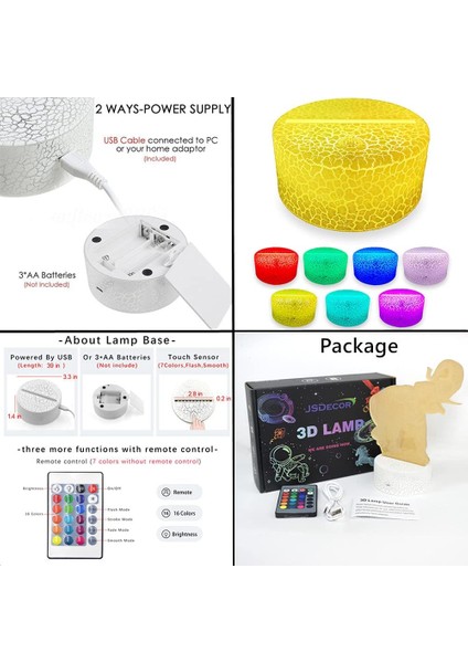 Iblis Avcısı 3D LED Gece Işığı Uzaktan - Dokunma (Yurt Dışından)