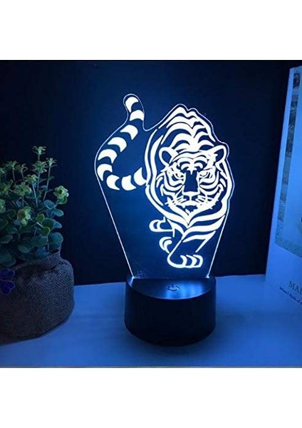 3D Tiger Gece Lambası İllüzyon 7 Renk (Yurt Dışından) fırsatları