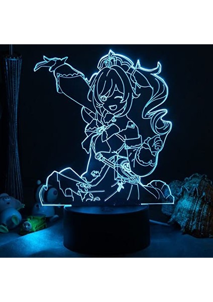 Clyartps - Anime Genshin Impact 3D Gece Lambası LED Akrilik (Yurt Dışından)