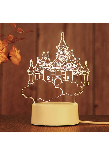 LED Kale Başucu Lambası - Basit Akrilik Sıcak Ortam (Yurt Dışından)