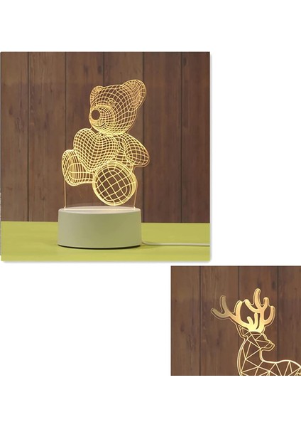 LED Kale Başucu Lambası - Basit Akrilik Sıcak Ortam (Yurt Dışından) fırsatları
