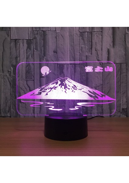 3D Japonya Fuji Dağı Şekli Gece Lambası 7 Renk Değişimi LED (Yurt Dışından) fırsatları