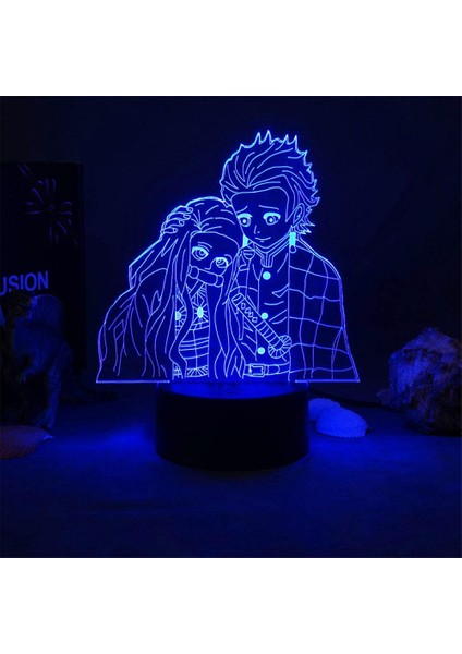 3D LED Lamba Anime Demon Slayer Kimetsu Gece Lambası (Yurt Dışından) fırsatları