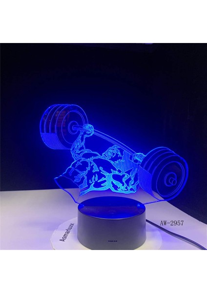 Xiujie Ağırlık Kaldırma 3D Gece Lambası 7 Renk Değiştirme (Yurt Dışından) modelleri